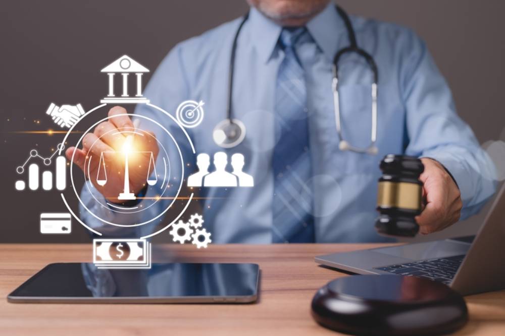 Lawyer diligently prosecutes a lawsuit against the hospital for medical malpractice